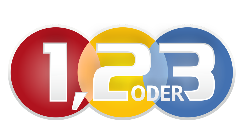 Logo "1, 2 oder 3"