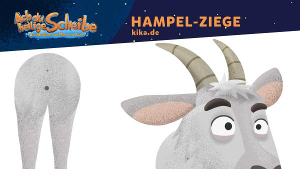 Bastel dir mit der Vorlage deine eigene Hampelziege!