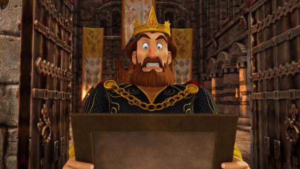 Ein befreundeter König hat Uther gemalt und schenkt ihm das Bild anlässlich seines Besuchs in Camelot. Uther ist geschockt, als er das Bild sieht.