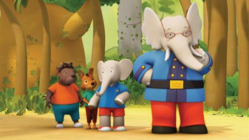 Rechte: KiKA/Nelvana Limited Cornelius, Badou, Fitz und Munroe suchen nach dem Kokosnussdieb.