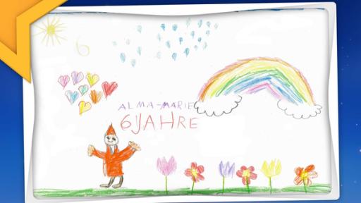Der Sandmann unter einem Regenbogen Alma-Marie (6 Jahre) aus Bochum