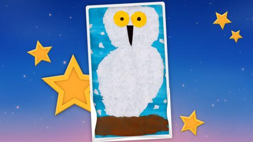 Eine Schneeeule Felix (9 Jahre) aus Weyhe