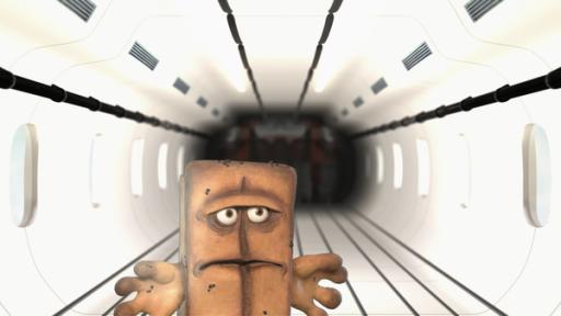 Rechte: KiKA/bumm film Bernd findet sich plötzlich in einem Flugzeug wieder, um im Parabelflug die Schwerelosigkeit zu testen.