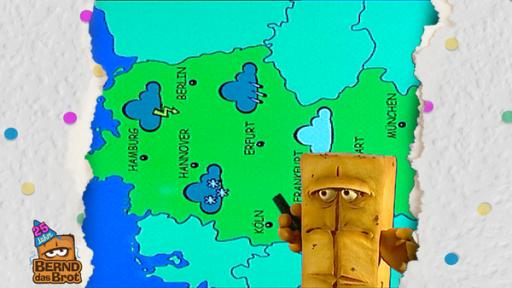 Wetter mit Bernd - Wetterkarte | Rechte: KiKA
