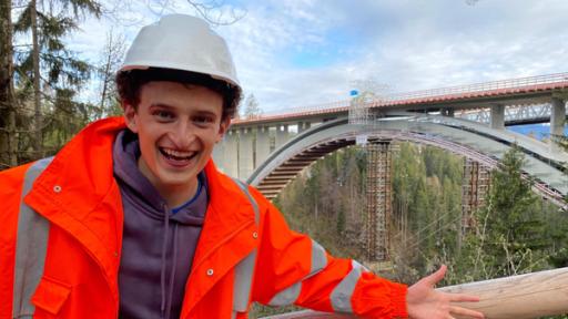 Der Brücken-Check | Checker Julian an der Baustelle der Echelsbacher Brücke bei Weilheim - eine der größten Brücken-Baustellen in Deutschland!