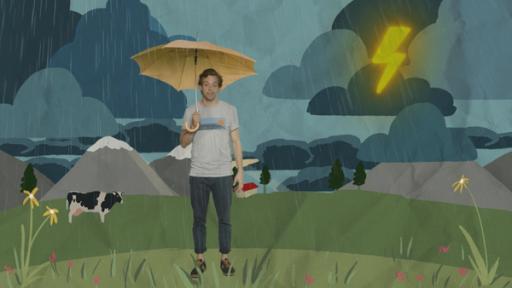Checker Tobi | Rechte: BR/megaherz gmbh/Fritz Schönegger Der Wolken-Check | Tobi checkt, wie man sich bei einem Gewitter richtig verhält