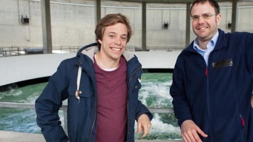 Der Trinkwasser-Check / Tobi (links) bei der Bodensee Wasserversorgung.
