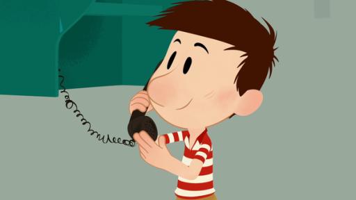 Ein kleiner Junge hält einen Telefonhörer an sein Ohr | Rechte: SWR Ein kleiner Junge hält einen Telefonhörer an sein Ohr