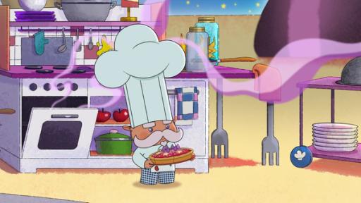 Startbild Folge 31 | Rechte: © 2024 Method Animation, WDR Der Koch stellt Gemeinsamkeiten zwischen Elias‘ Traditionen und seinen eigenen fest.