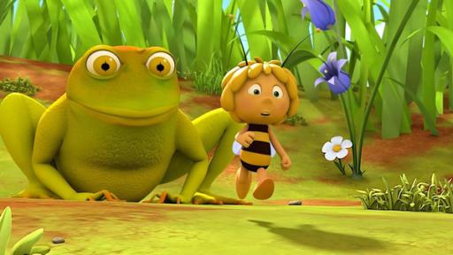 Frosch Theo (links) und Maja (rechts).