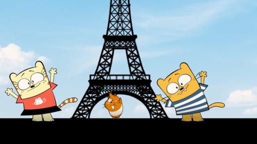 Ollie und Moon mit Meerschweinchen Auguste in Paris