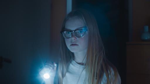 Alarmsystem | Rechte: NL Film Floor (Bobbie Mulder) geht mit der Taschenlampe auf die Suche nach dem Einbrecher