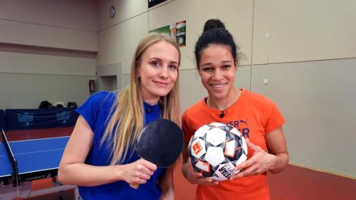 Die Sportmacher - Tischtennis | Rechte: ZDF Susanne mit Tischtennisschläger