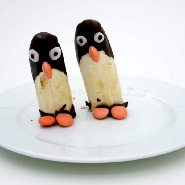 Lustige Bananen-Pinguine.