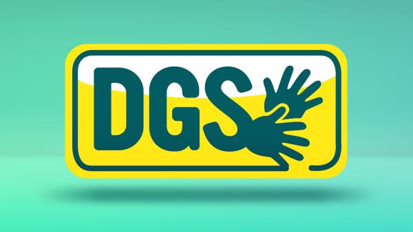 Grafik zeigt die Buchstaben DGS und zwei Hände
