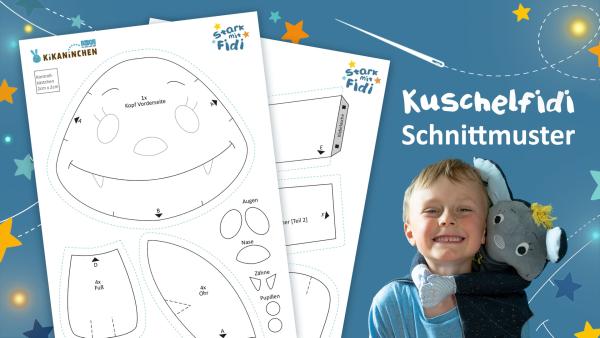 Stark mit Fidi: Schnittmuster Kuschelfidi | Rechte: KiKA/Lupalipa Media 