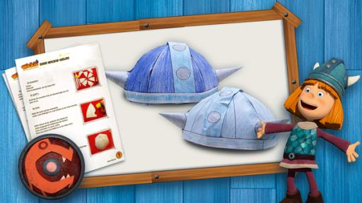 Bastelvorlage für einen Wickie Helm aus Papier | Rechte: KiKA Bastelvorlage für einen Wickie Helm aus Papier | Rechte: KiKA