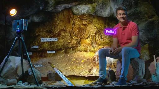 Rechte: KiKA Felix auf den Spuren unserer Vorfahren: Archäologen entdecken und erforschen, was alles unter der Erde schlummert.