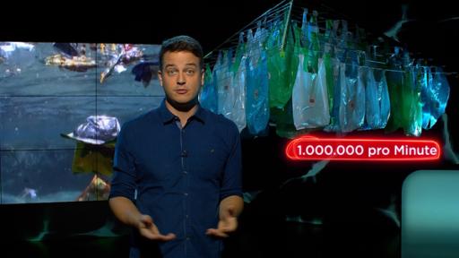 Rechte: KiKA Weltweit werden pro Minute eine Million Plastiktüten verbraucht. Unfassbar, oder?