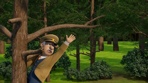 Rechte: 2023 Prism Art & Design Limited Trevor hält sich mit einer Hand oben im Baum fest, mir der anderen greift er nach Blättern.