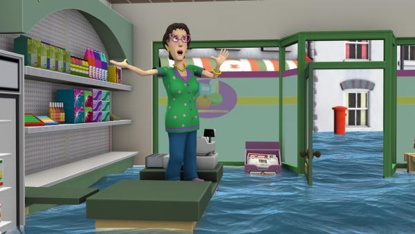Dilys fragt sich, ob Norman etwas mit dem Hochwasser zu tun hat.