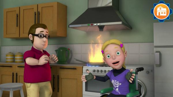 Gefahren beim Kochen | Rechte: KiKA/HIT Entertainment