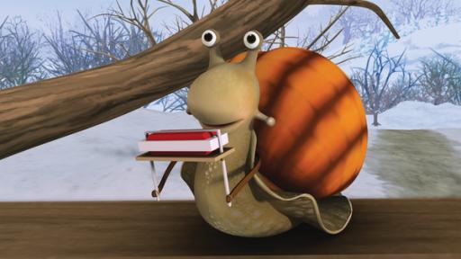 Rechte: KiKA/Nelvana Limited/Infinite Frameworks Pte Ltd. Schnecke versucht Franklin zu helfen, Gans das Fliegen beizubringen.