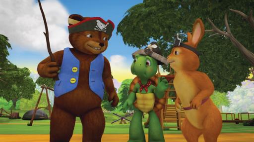 Rechte: KiKA/Nelvana Limited/Infinite Frameworks Pte Ltd. Franklin und seine Freunde spielen Schatzsuche. Biber hat den Schatz versteckt und das Oberkommando. Doch ihre Spielregeln sind streng und die Suche zieht sich endlos hin.
