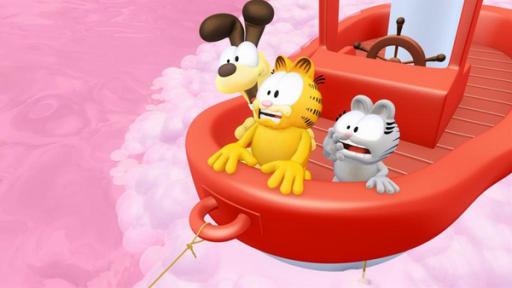 Badetag | Rechte: Mediatoon Distr./hr Garfield, Odie und Nermal sitzen in einer übergroßen Seifenschale.