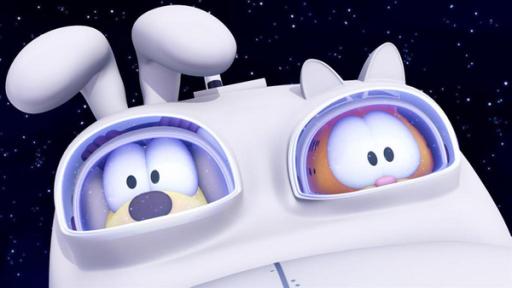 Der Pastaroid | Rechte: Mediatoon Distr./hr Garfield und Odie im Weltall.
