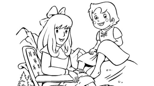 Heidi | Rechte: kika Heidi, Klara und Josef in den Bergen