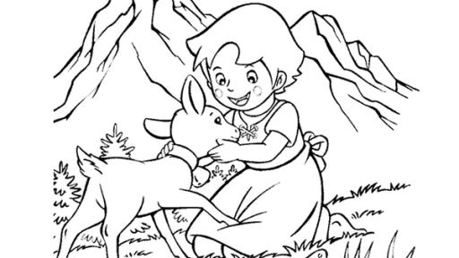 Heidi | Rechte: kika Heidi und ihre Ziege Schnucki in den Bergen
