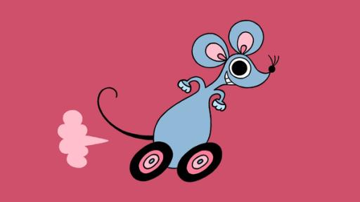 Ich kenne Tier - Maus | Rechte: SWR, SWR gezeichnete Maus mit Rädern statt Beinen