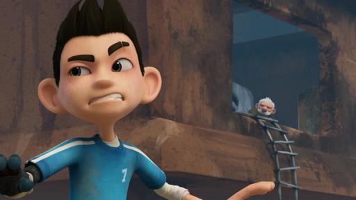 Rechte: KiKA/One Animation PTE LTD. Ein seltsames Rumpeln erschüttert die Scheune.