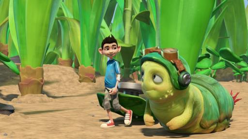 Rechte: KiKA/One Animation PTE LTD. Zak und Chowser haben ein weiteres Mikronator-Teil gefunden.