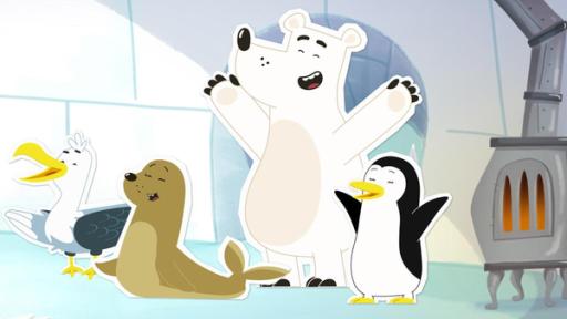 Der Gegenteil-Tag | Rechte: ZDF Eisbär Grumpel und seine Freunde freuen sich.