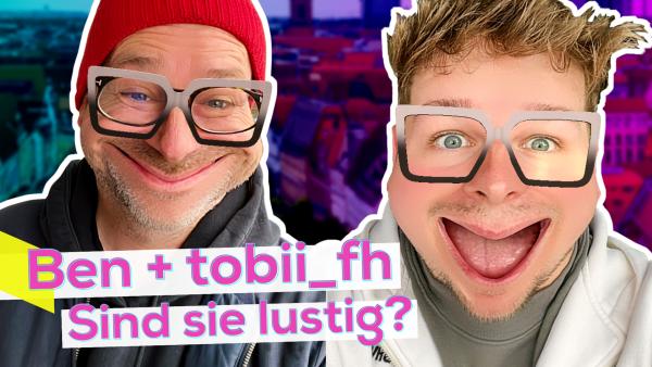 Ben und tobii_fh in der Comedy-Challenge | Rechte: KiKA