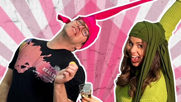 Sarah im Battle gegen Ben: Partyspiele | Rechte: KiKA / Garib Hasu