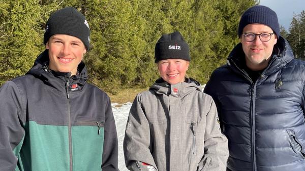 Ben besucht die Snowboard-Freestyler Philippa und Jakob am Olympiastützpunkt Götschen, wo sie für den Europa Cup im Slopestyle trainieren.