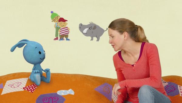 Kasimir hat Angst vor einem Wildschwein | Rechte: KiKA