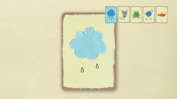 Eine traurige Regenwasserwolke. 