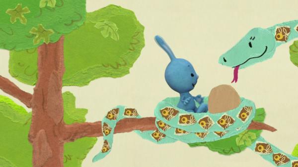 Kikaninchen fällt in ein Schlangennest | Rechte: KiKA