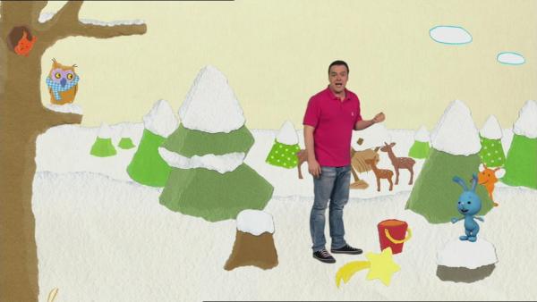 Kikaninchen, Christian und die Waldtiere feiern Weihnachten | Rechte: KiKA