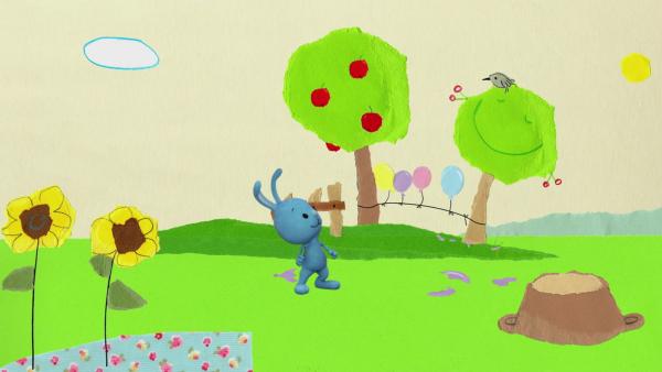 Kikaninchen lässt einen Luftballon platzen | Rechte: KiKA