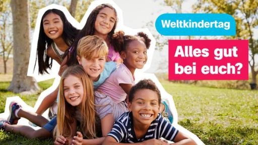 Kinder auf einer Wiese