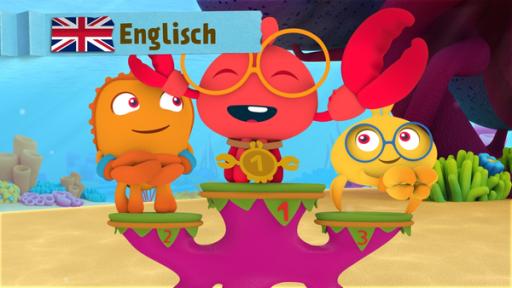 Rechte: KiKA/Bigchild Entertainment Three crabs on a winners podium. In the middle a happy red crab.