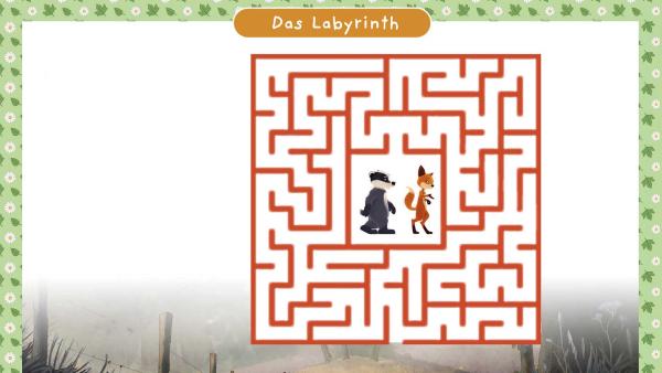 Rätselbogen von einem Labyrinth