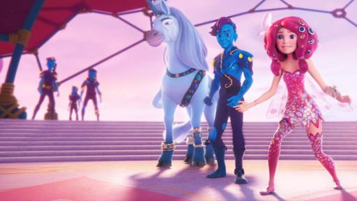 Mia and me - Spielfilm - Das Geheimnis von Centopia, Teaser, MT25 | Rechte: ZDF / Studio 100 Media GmbH Mia mit Iko und dem Sturm-Einhorn Stormy