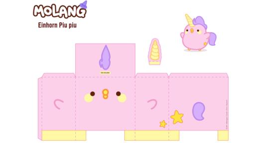 Piu Piu Einhorn | Rechte: hr/Millimages Molang Figur Piu Piu als Einhorn