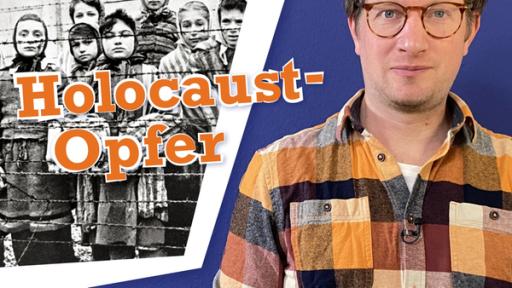 Holocaust-Opfer - Erinnern statt vergessen | Rechte: WDR Im Hintergrund ein Foto von weiblichen KZ-Häftlingen hinter einem Stacheldrahtzaun, im Vordergrund Robert
